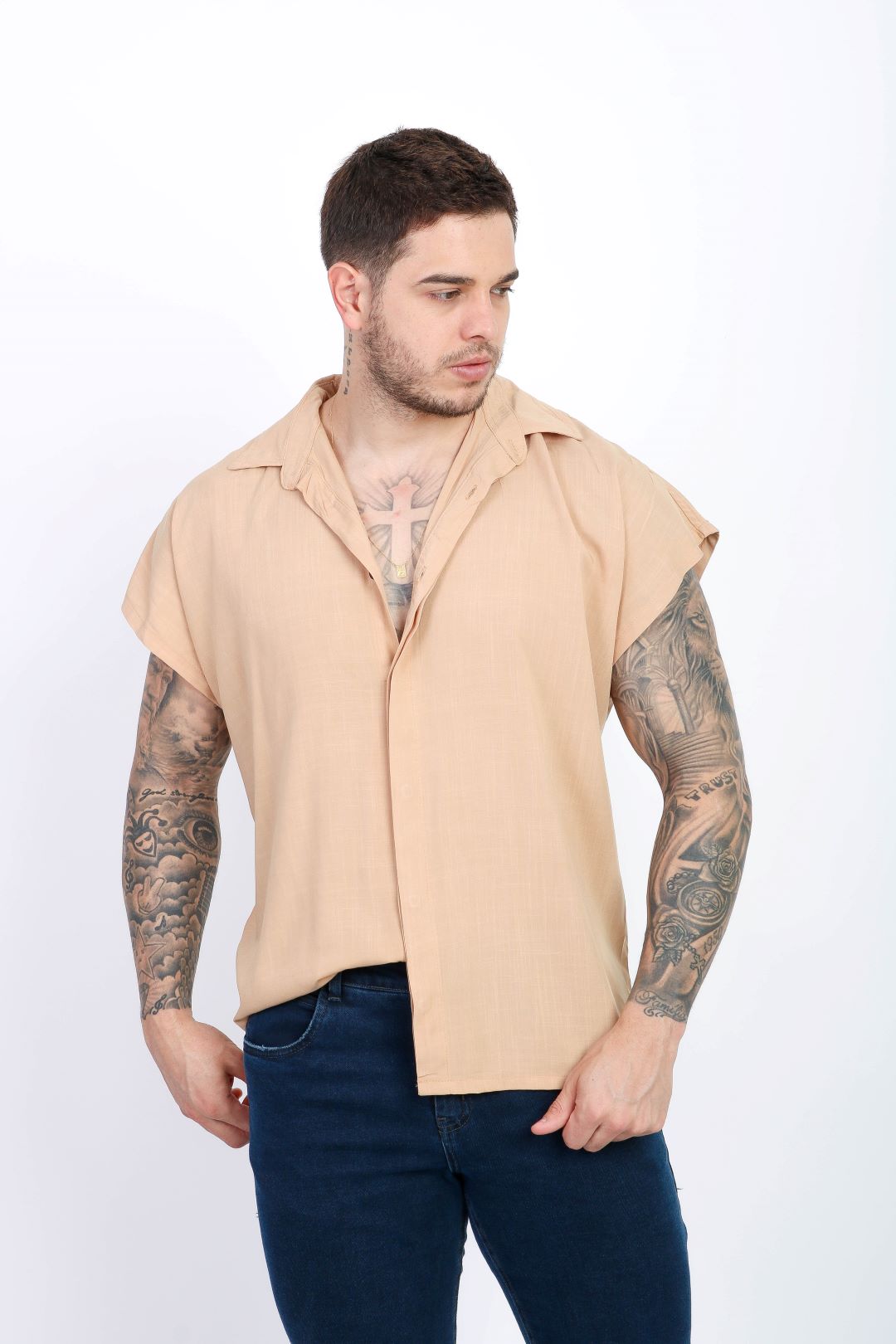 Camisa Masculina Oversize Sem manga