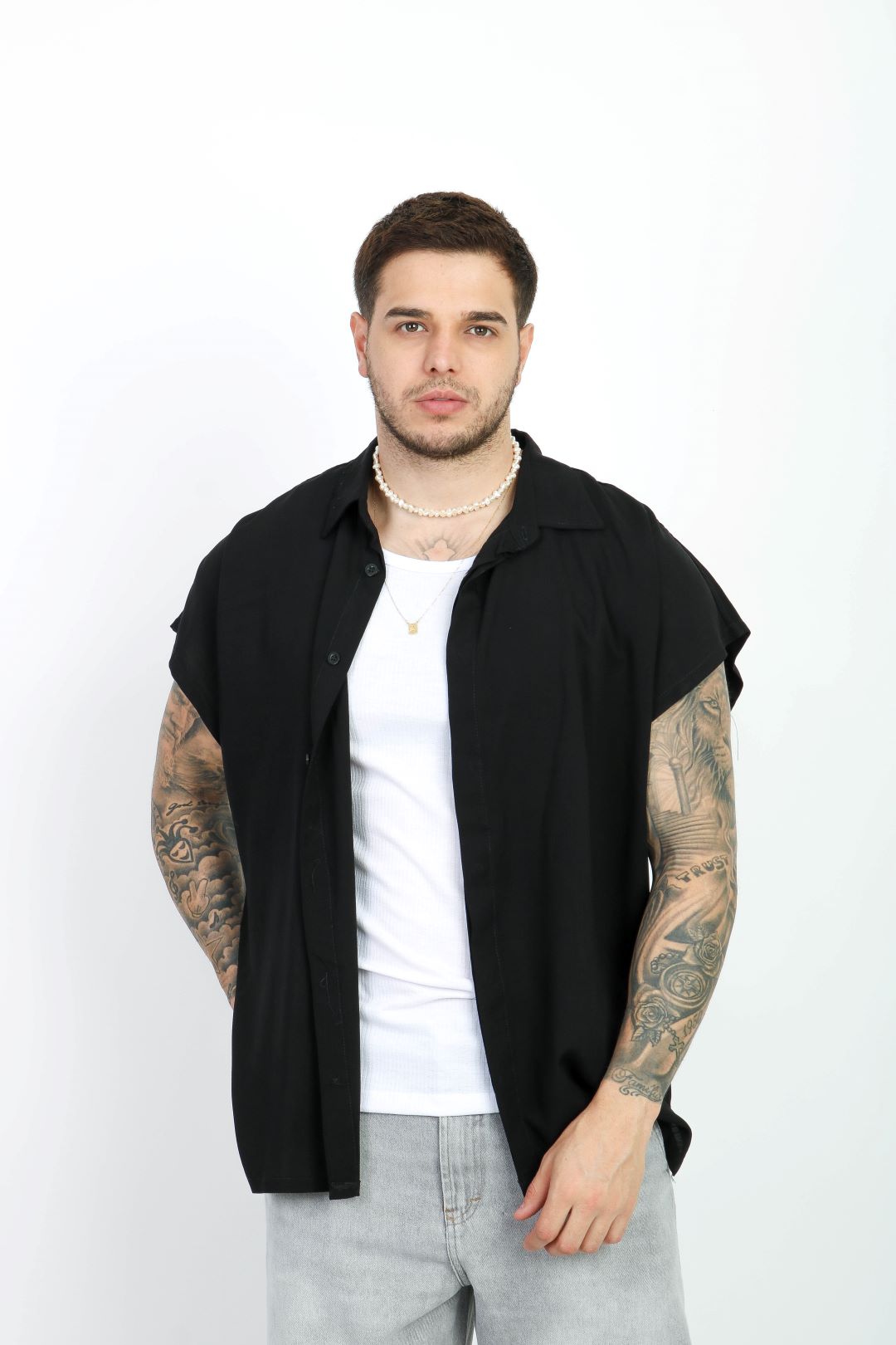 Camisa Masculina Oversize Sem manga