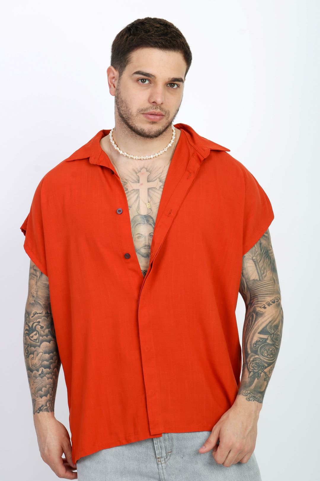 Camisa Masculina Oversize Sem manga