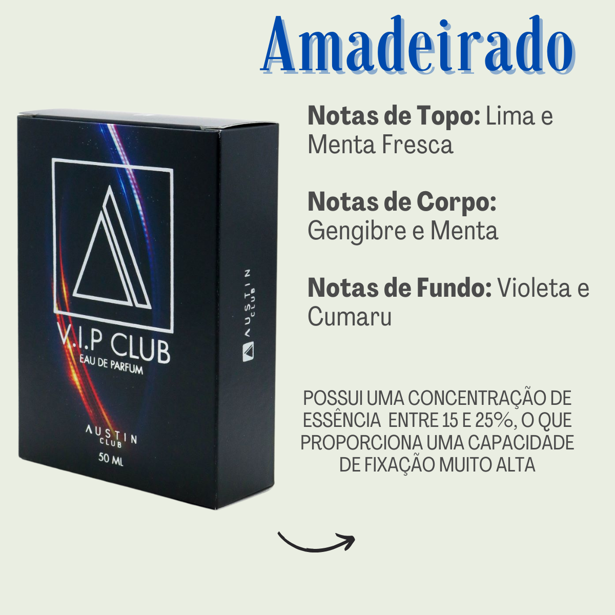 Kit 2 Perfumes Masculinos Austin Club Amadeirado - Fragrância A Escolher: Pode Ser 2 Iguais Ou Um De Cada Tipo! Eau De Parfum 50ml Cada