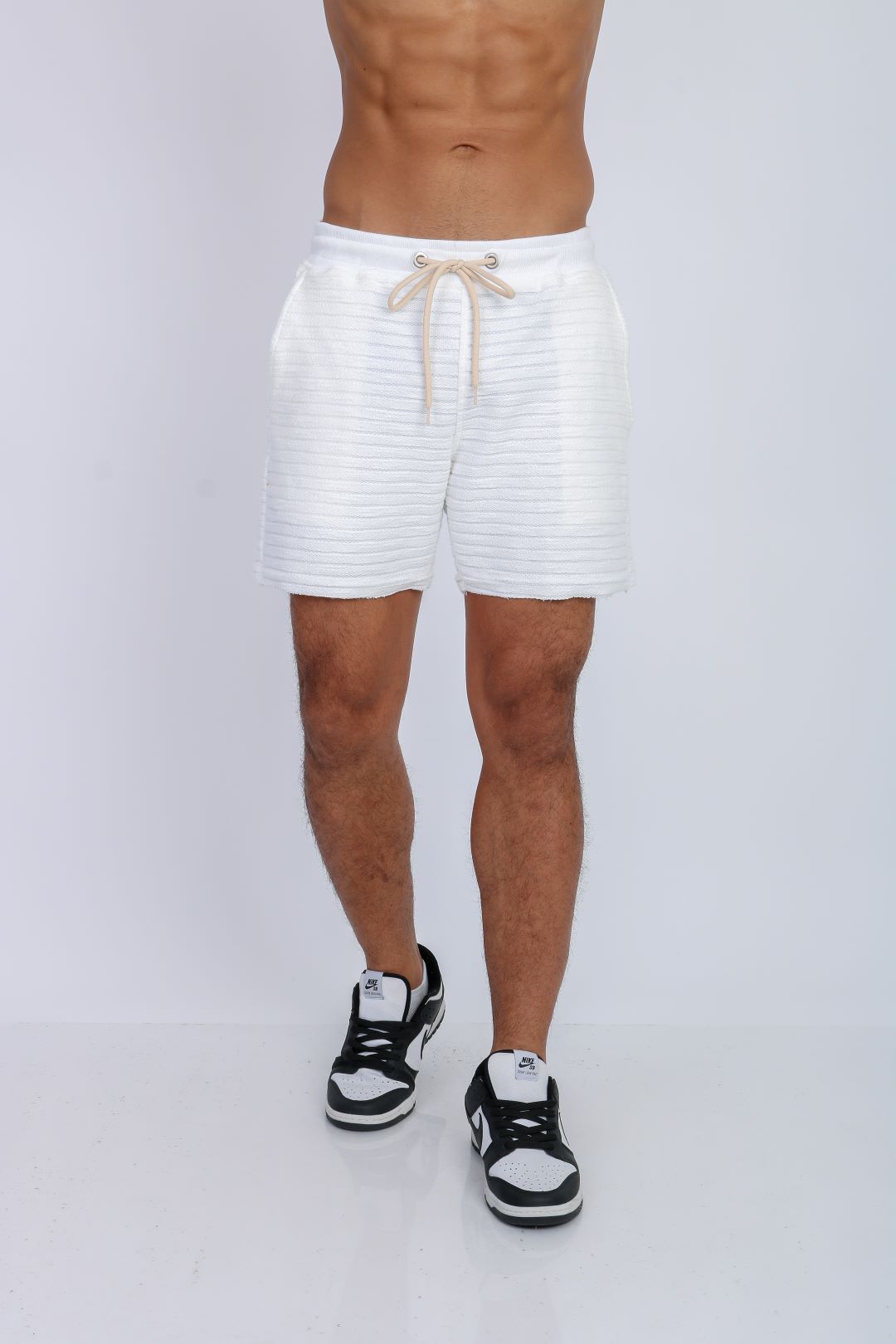 Shorts Malha Moletom Festive Branco