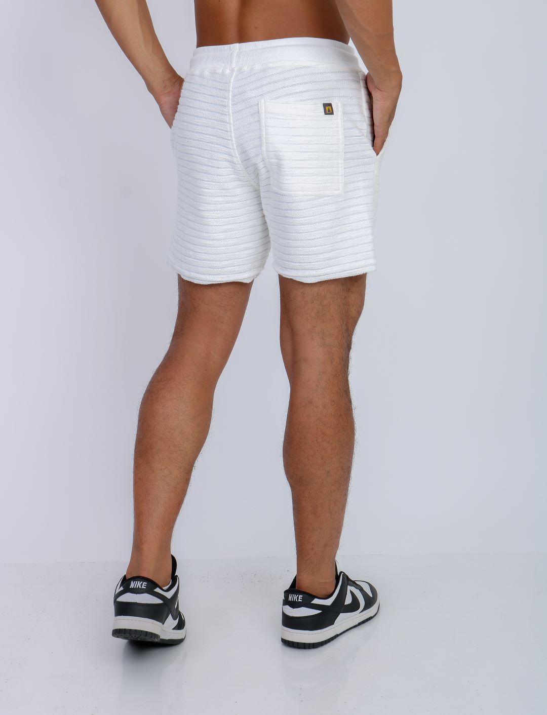 Shorts Malha Moletom Festive Branco